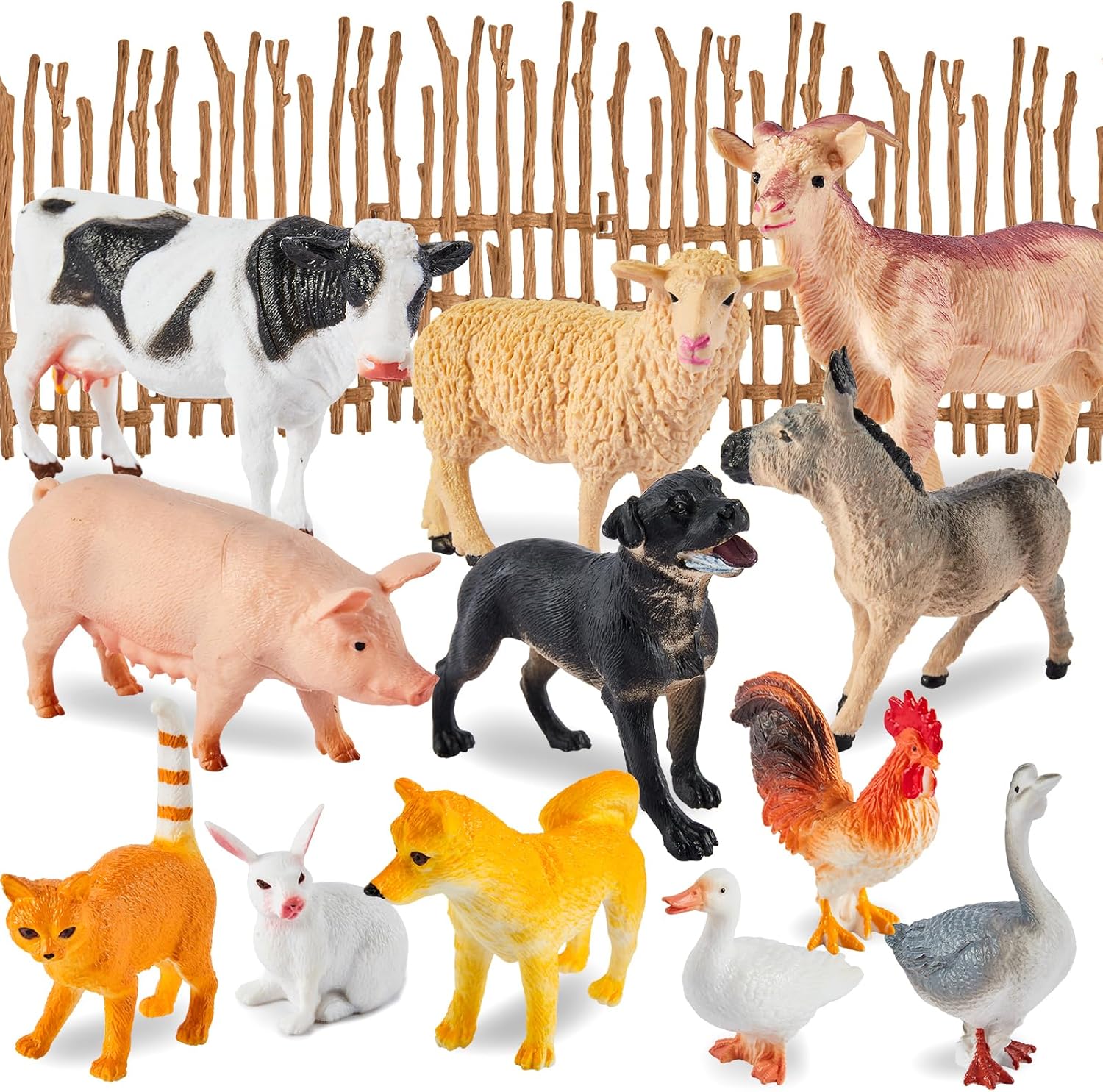 Juego de animales de granja realistas BUYGER