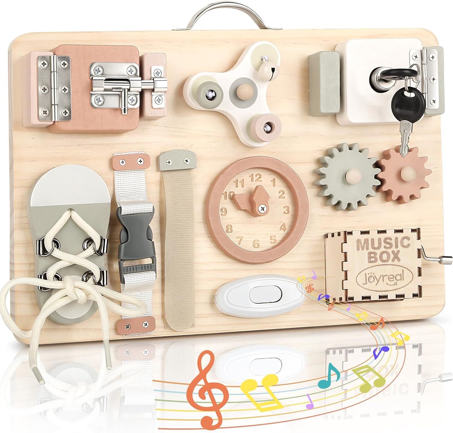 Panel sensorial Montessori con cerraduras y pestillos Joyreal