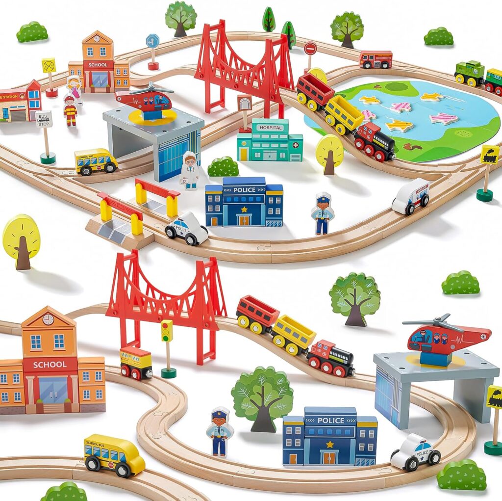 Tren de madera con arrastre