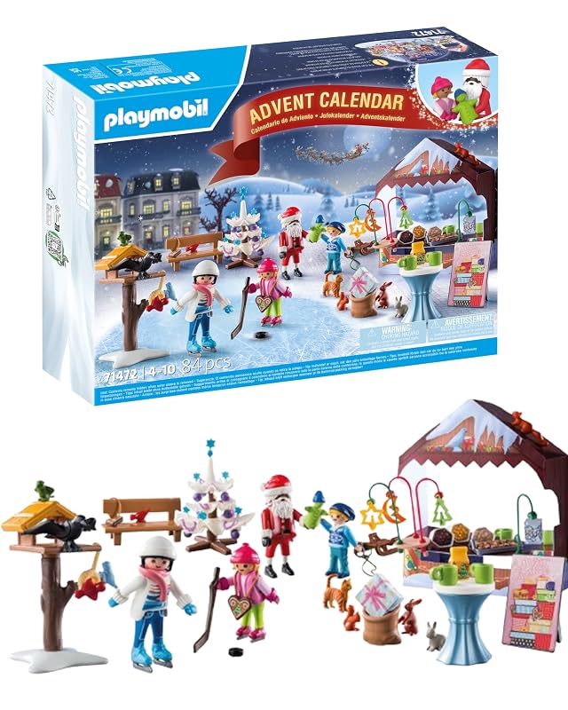 PLAYMOBIL Christmas 71472 Calendario de Adviento: Viaje al Mercado navideño